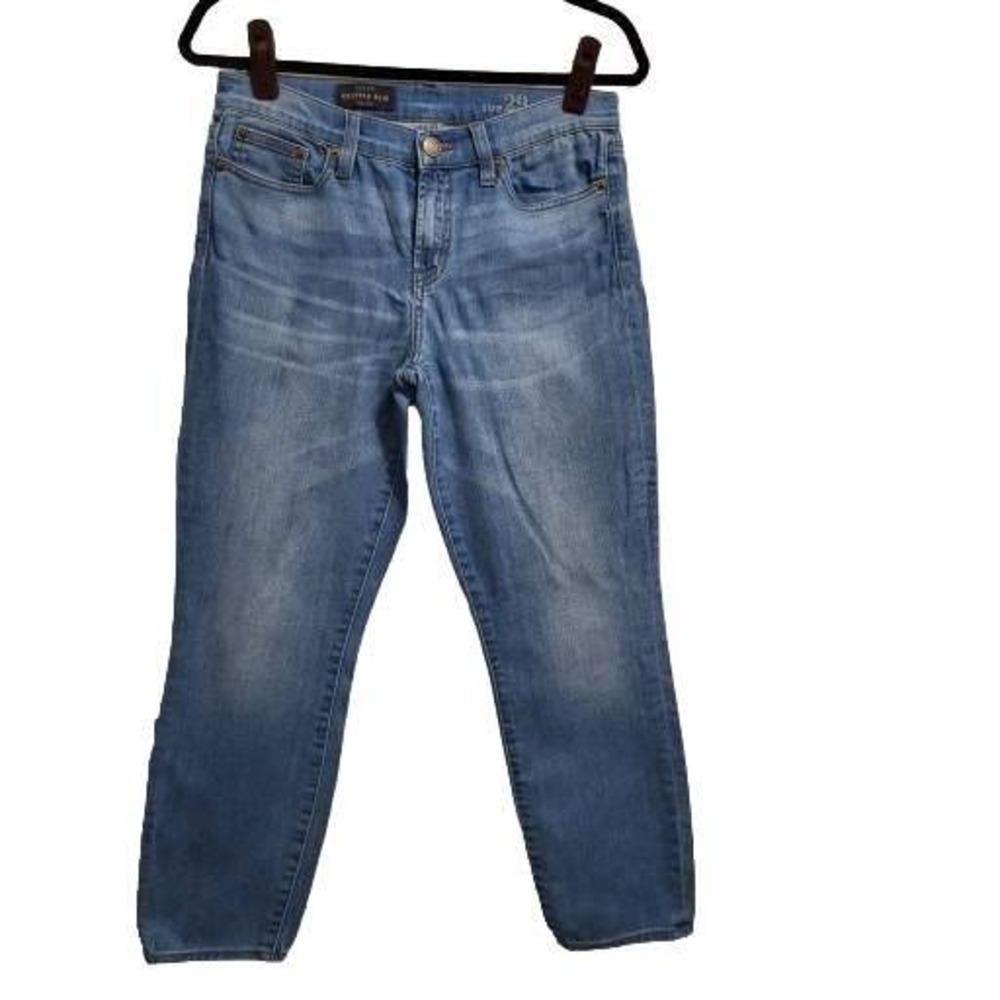 J Crew Cropped Reid Jeans Light Wash Denim Size 29